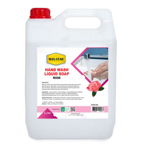 C 000168 Hand Wash Liquid Soap Rose 5 Ltr