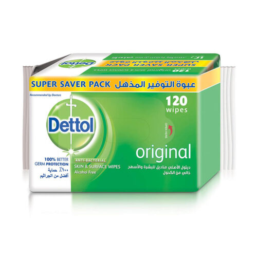 Dettol 120s Wipes New Packing : 120 x 8
